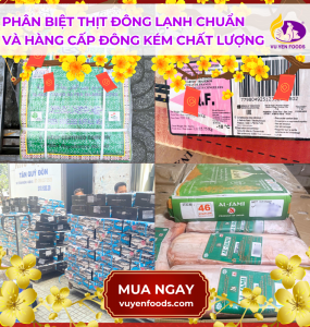 DẤU HIỆU NHẬN BIẾT THỊT ĐÔNG LẠNH CHẤT LƯỢNG VÀ HÀNG CẤP ĐÔNG KÉM
